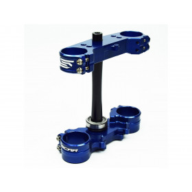 Té de fourche SCAR ACS Offset 23mm bleu Kawasaki KXF