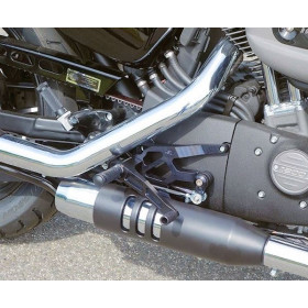 Commandes reculées LSL alu noir Harley Davidson XL1200