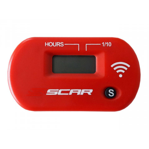 Compteur d'heures SCAR Sans-fil avec Velcro rouge