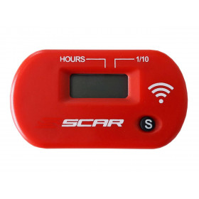 Compteur d'heures SCAR Sans-fil avec Velcro rouge