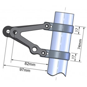 Support de phare avec insert clignotants LSL Ø41