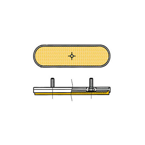 Catadioptre V PARTS ovale 96x27mm orange 
