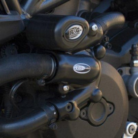 Couvre-carter gauche (pompe à eau) R&G RACING noir Ducati