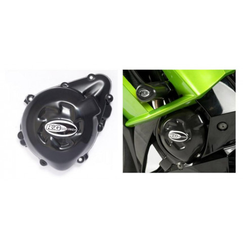 Couvre-carter gauche R&G RACING noir Kawasaki Z1000/SX