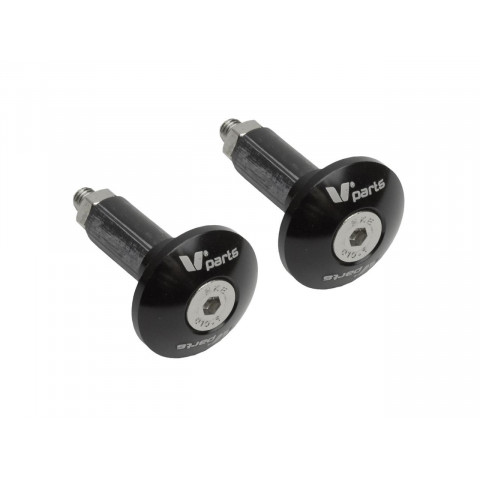 Embout de guidon V-PARTS Ø12-18mm noir