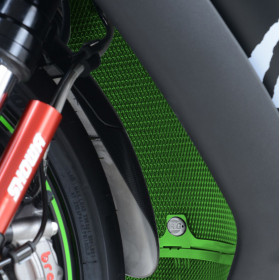 Protection de radiateur R&G RACING vert Kawasaki ZX-10R