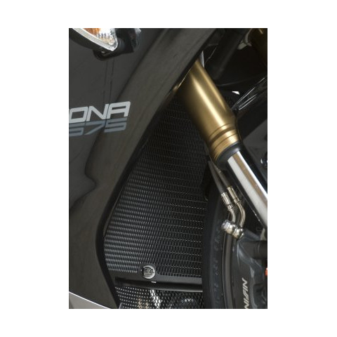 Protection de radiateur R&G RACING alu noir Triumph Daytona 675