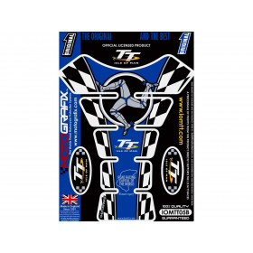 Protection de réservoir MOTOGRAFIX 1pcs bleu Isle of Man
