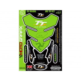 Protection de réservoir MOTOGRAFIX 4pcs vert Isle of Man