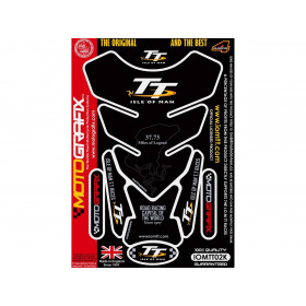 Protection de réservoir MOTOGRAFIX 4pcs noir Isle of Man