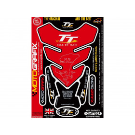 Protection de réservoir MOTOGRAFIX 4pcs rouge Isle of Man