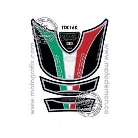 Protection de réservoir MOTOGRAFIX 4pcs noir Italia Ducati Multistrada 1200