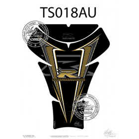 Protection de réservoir MOTOGRAFIX 2pcs noir/or Suzuki GSXR