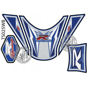 Protection de réservoir MOTOGRAFIX 5pcs blanc/bleu Suzuki GSXR1000