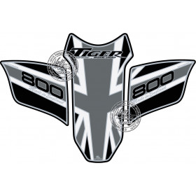 Protection de réservoir MOTOGRAFIX 3pcs noir/gris Triumph Tiger800