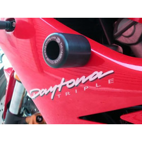 Tampons de protection R&G RACING Classic Style blanc Triumph 675 Daytona