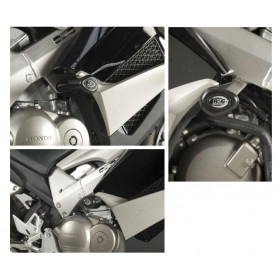 Tampons de protection R&G RACING Aero noir Honda VFR800 X Crossrunner