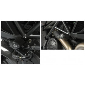 Tampons de protection R&G RACING Aero noir Ducati Diavel