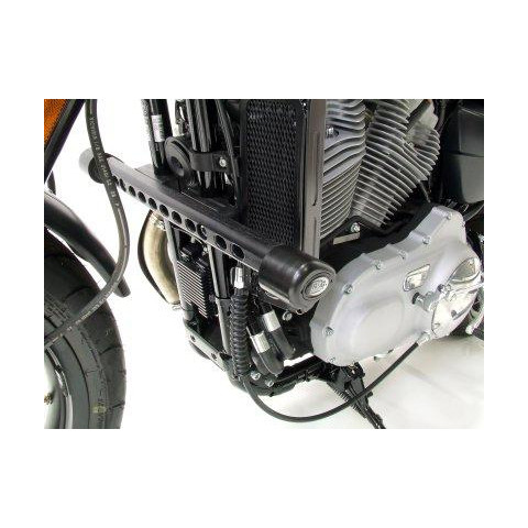 Tampons de protection R&G RACING Aero noir Harley Davidson XR1200/Sportster/X Sportster