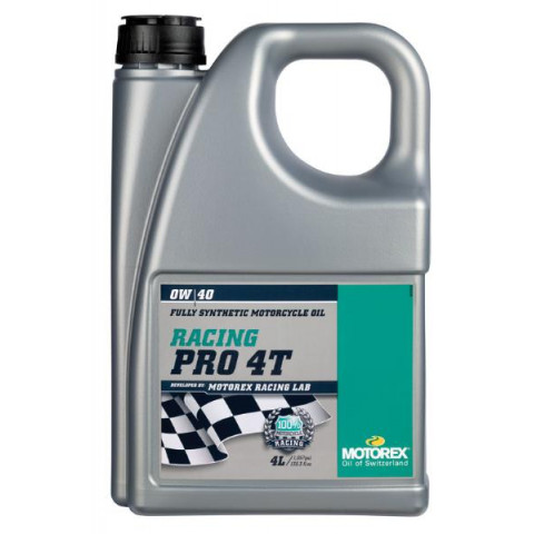 Huile moteur MOTOREX Racing Pro 4T 0W40 synthétique 4L