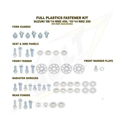 Kit vis complet de plastiques Bolt Suzuki RM-Z450/250