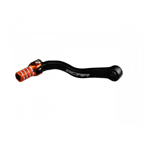 Sélecteur de vitesse SCAR noir mat/embout orange KTM SX125