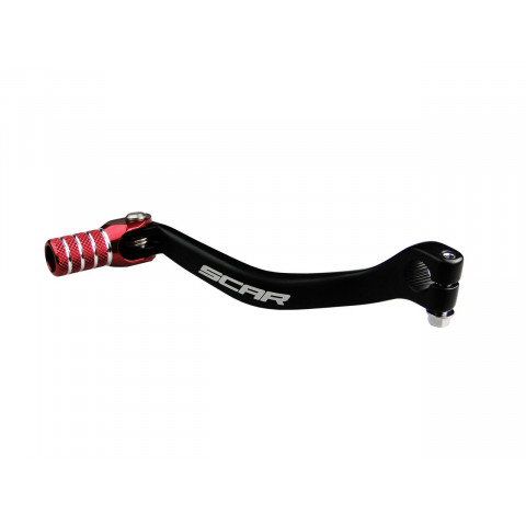 Sélecteur de vitesse SCAR noir mat/embout rouge Suzuki RM-Z450