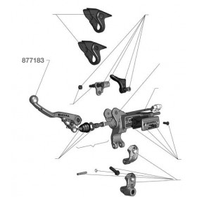 LEVIER DE RECHANGE REVERSIBLE AVEC REGLAGE MAGURA 167