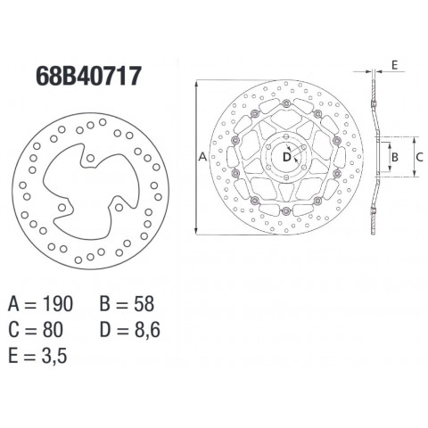 Disque de frein BREMBO série Oro 