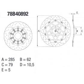 Disque de frein avant Brembo Serie ORO rond flottant BMW K75/R80GS