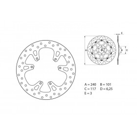 Disque de frein avant Brembo Serie ORO rond fixe Honda CRF250R