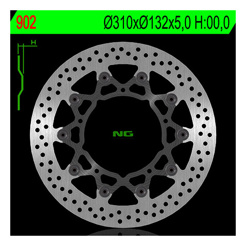 Disque de frein avant NG 902 rond flottant