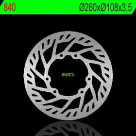 Disque de frein avant gauche NG 840 rond fixe