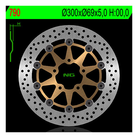 Disque de frein avantNG 790 rond flottant Suzuki GSX-R