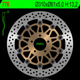 Disque de frein avant NG 776 rond flottant Kawasaki