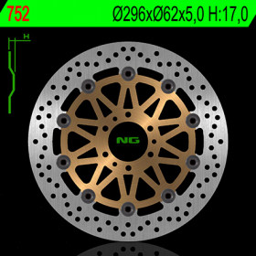 Disque de frein avant NG 752 rond flottant Honda