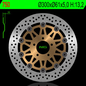 Disque de frein avant NG 750 rond flottant Kawasaki