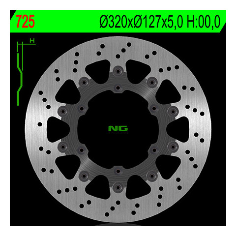 Disque de frein avant NG 725 rond semi-flottant KTM