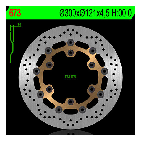 Disque de frein avant NG 673 rond flottant