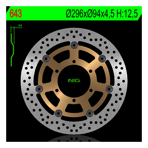 Disque de frein avant NG 643 rond fixe Honda