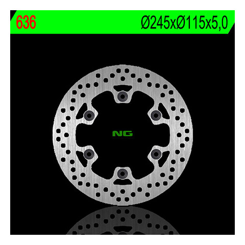 Disque de frein arrière NG 636 rond fixe