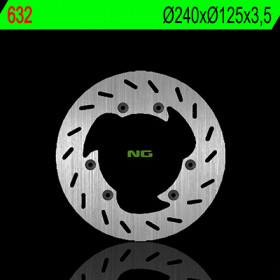 Disque de frein avant droit NG 632 rond fixe Derbi Senda 50 SM DRD