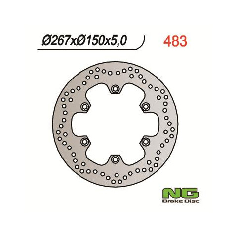 Disque de frein arrière NG Ø267 rond fixe type 483 Yamaha