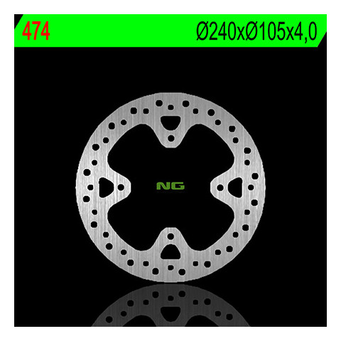 Disque de frein arrière droit NG 474 rond fixe Honda XR650R