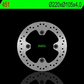 Disque de frein avant gauche NG 451 rond fixe Honda