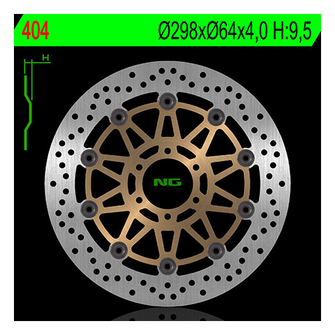 Disque de frein avant gauche NG 404 rond flottant