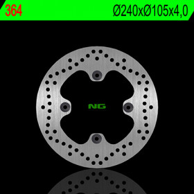 Disque de frein avant gauche NG 364 rond fixe Honda