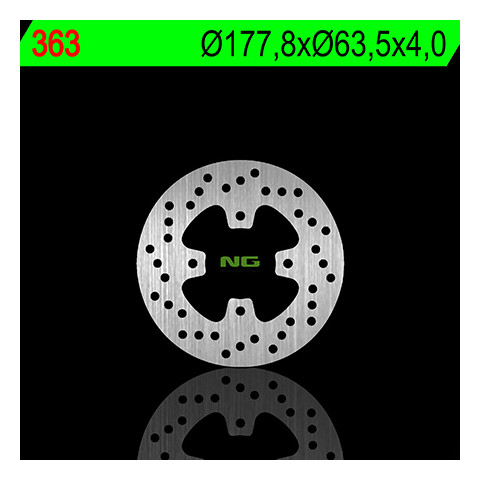 Disque de frein avant NG 363 rond fixe