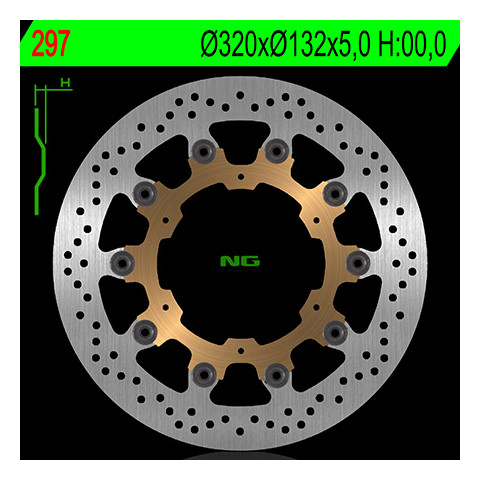 Disque de frein avant NG 297 rond fixe