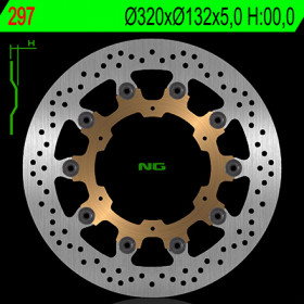 Disque de frein avant NG 297 rond fixe